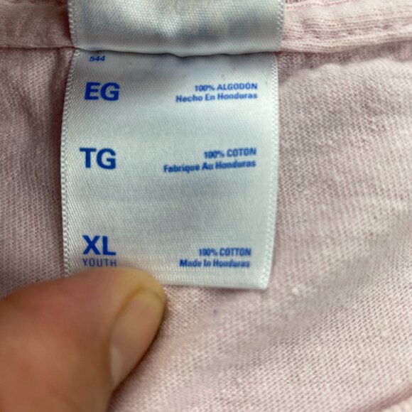 Ford Mustang Shirt Kinds Girls Youth XL Pink Graphic Print T-Shirt Fit Women XS - Picture 5 of 8